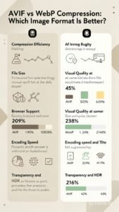compresión AVIF vs WebP - comparación de formatos de imagen