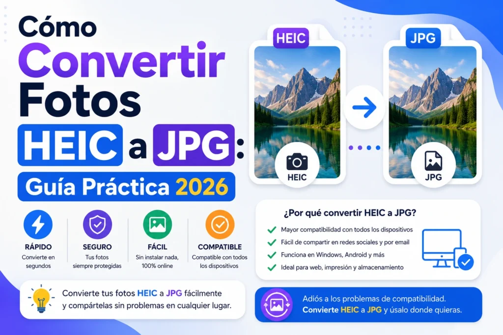 Cómo Convertir Fotos HEIC a JPG Guía Práctica 2026